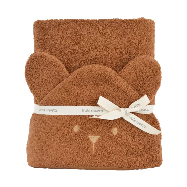 cape de bain ourson caramel