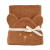 cape de bain ourson caramel