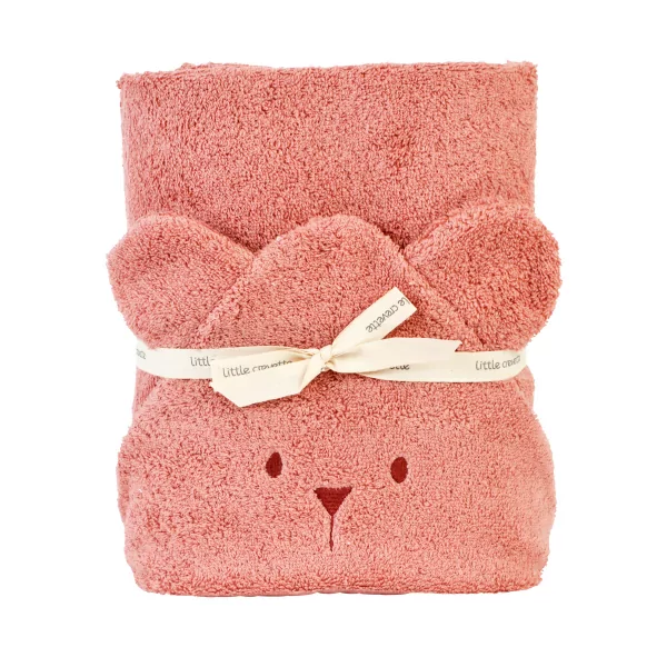 cape de bain ourson bois de rose