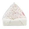 Coffret cape de bain bébé en coton bio oekotex petites fleurs Thaïs