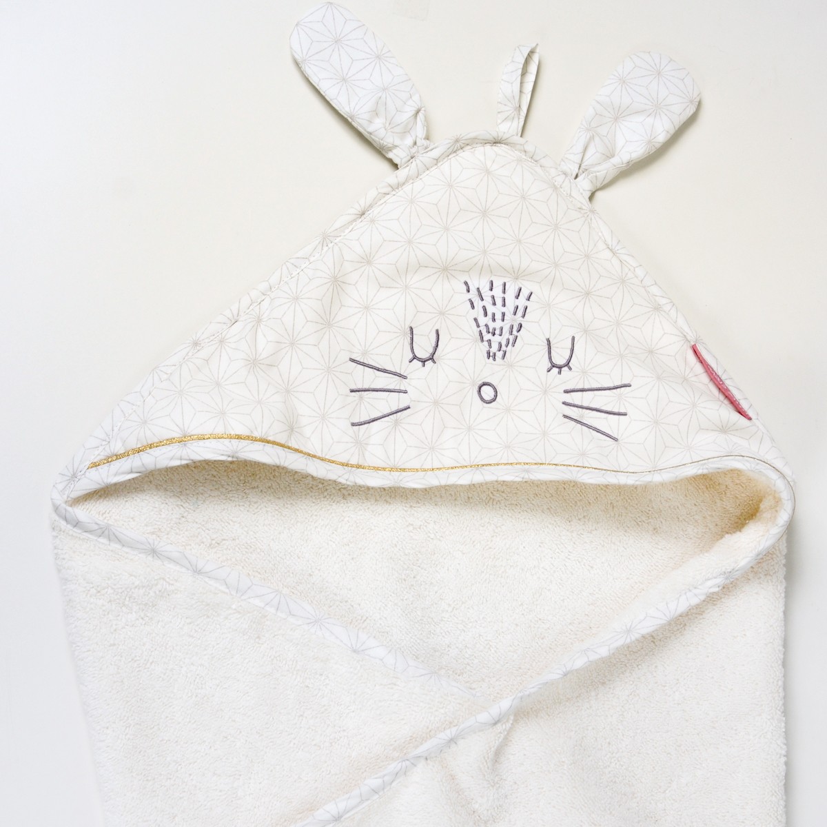 Sortie De Bain Bebe Lapin Pompom Little Crevette